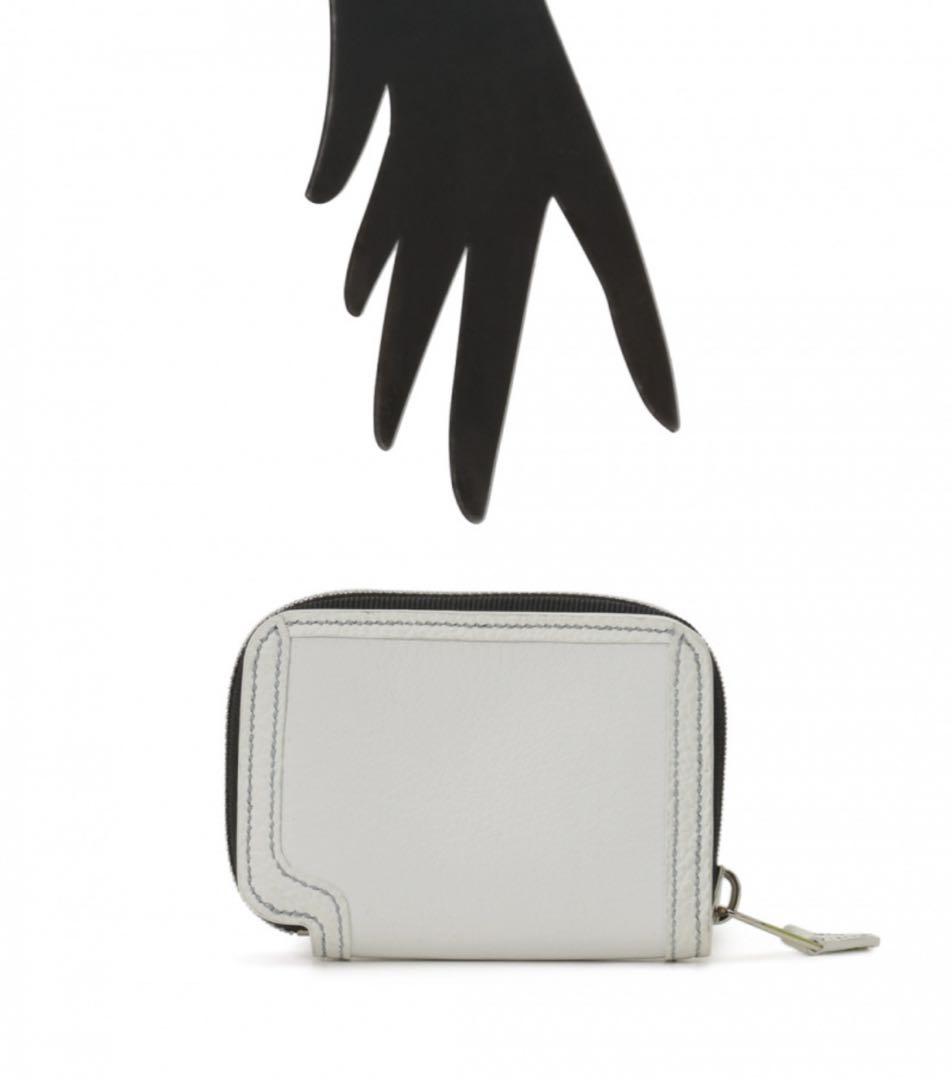 【新品定価5万】メゾンタクヤ　レザー ラウンドジップ財布　TC3　ホワイト