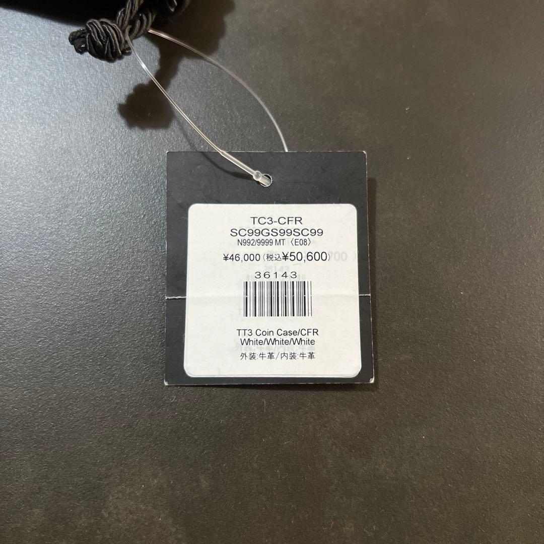 【新品定価5万】メゾンタクヤ　レザー ラウンドジップ財布　TC3　ホワイト