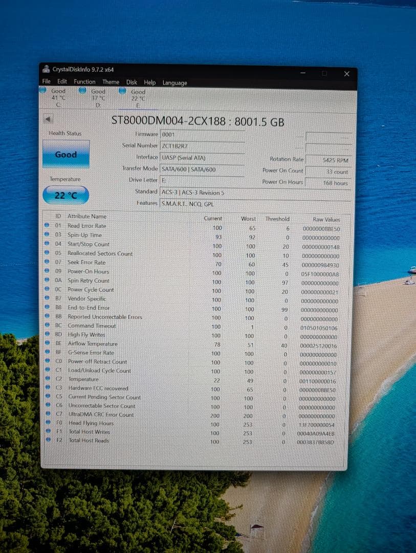 Seagate 8TB 外付けHDD
