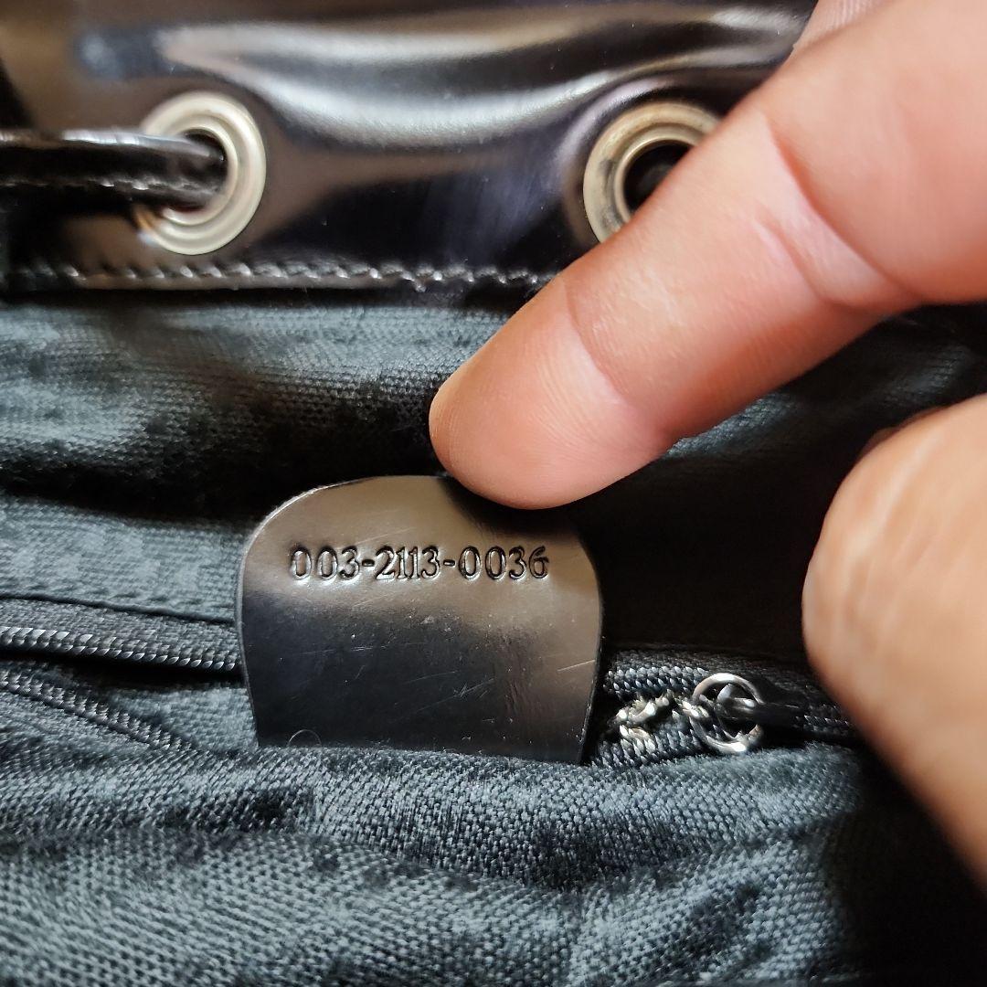 【美品】グッチ バンブー ショルダーバッグ ボンサック ナイロン×レザー 黒