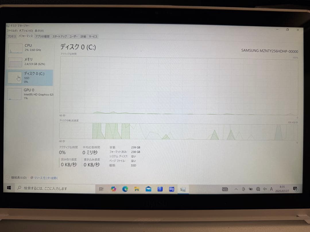 富士通　LIFEBOOK SH90/B1 ノートパソコン