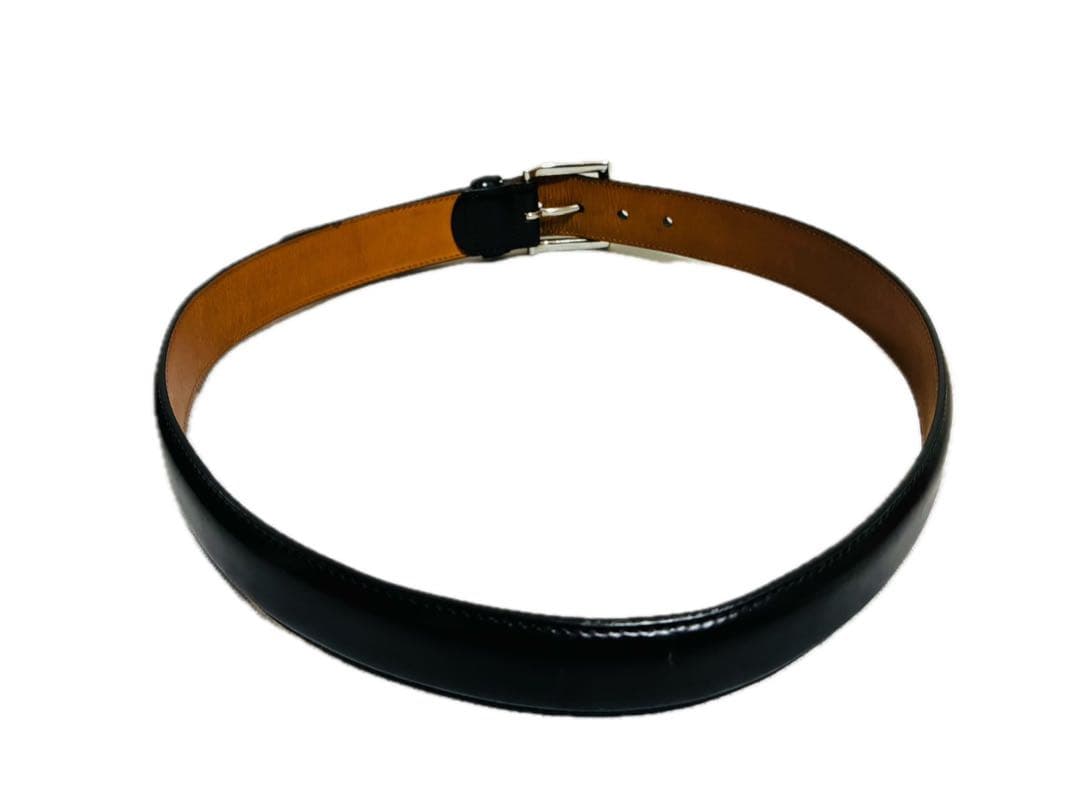 ユナイテッドアローズ　レザーベルト シェルコードバン　高級　ブラック