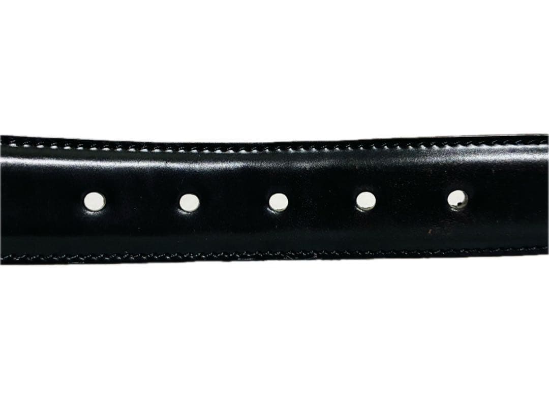 ユナイテッドアローズ　レザーベルト シェルコードバン　高級　ブラック