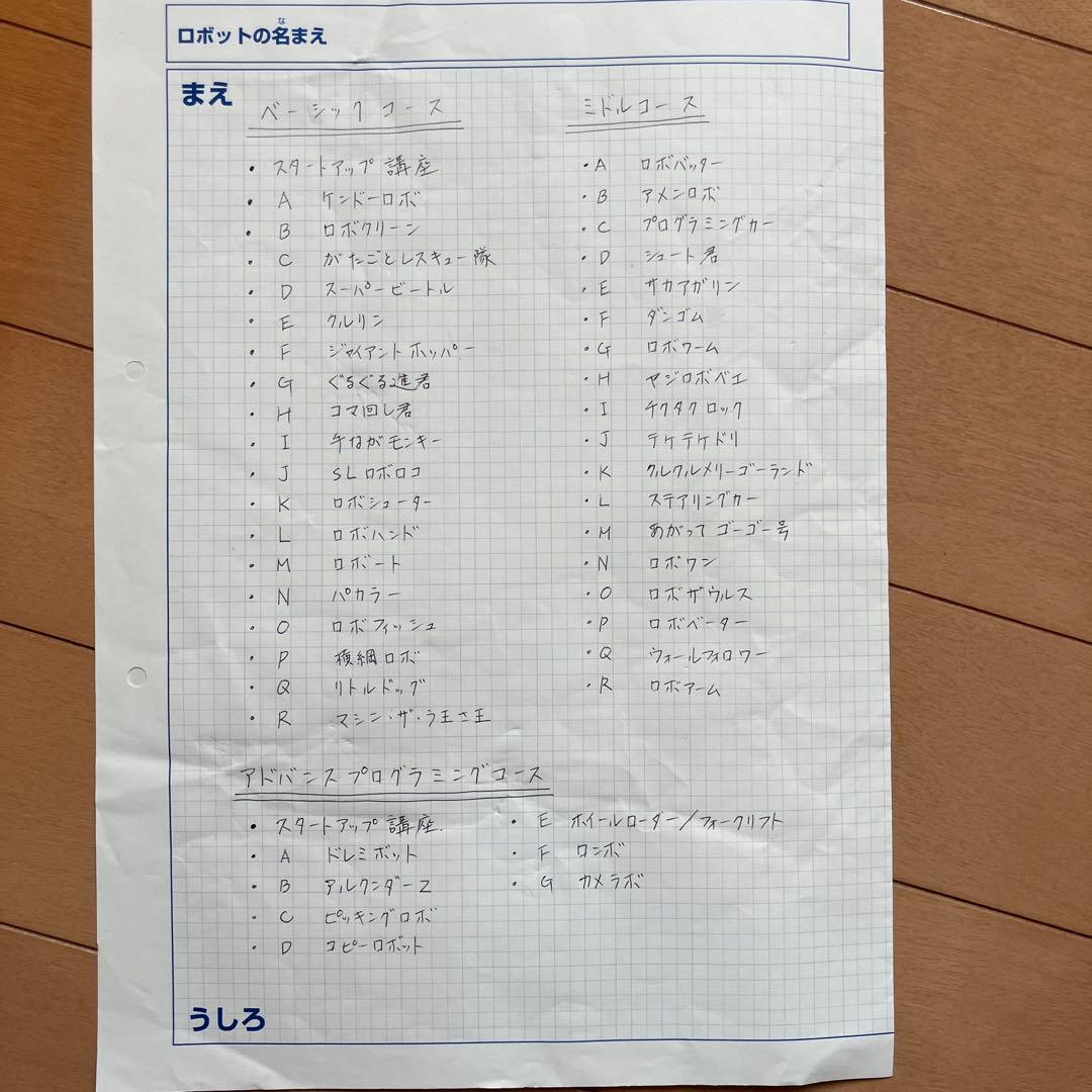 ヒューマンアカデミー　ロボット教室教材