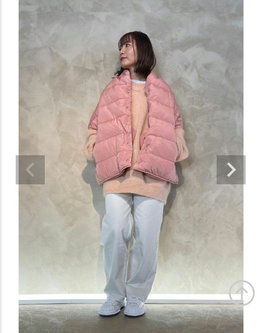 INNAT ダウンマフラーベスト　スモーキーピンク