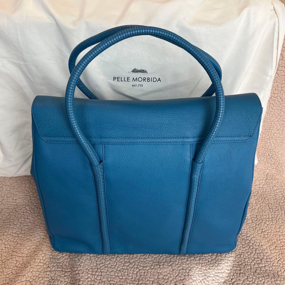 新品【ペッレモルビダ】ボストンバッグ　サックス