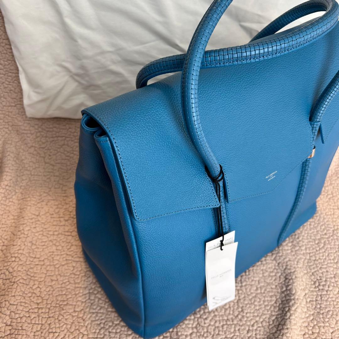 新品【ペッレモルビダ】ボストンバッグ　サックス