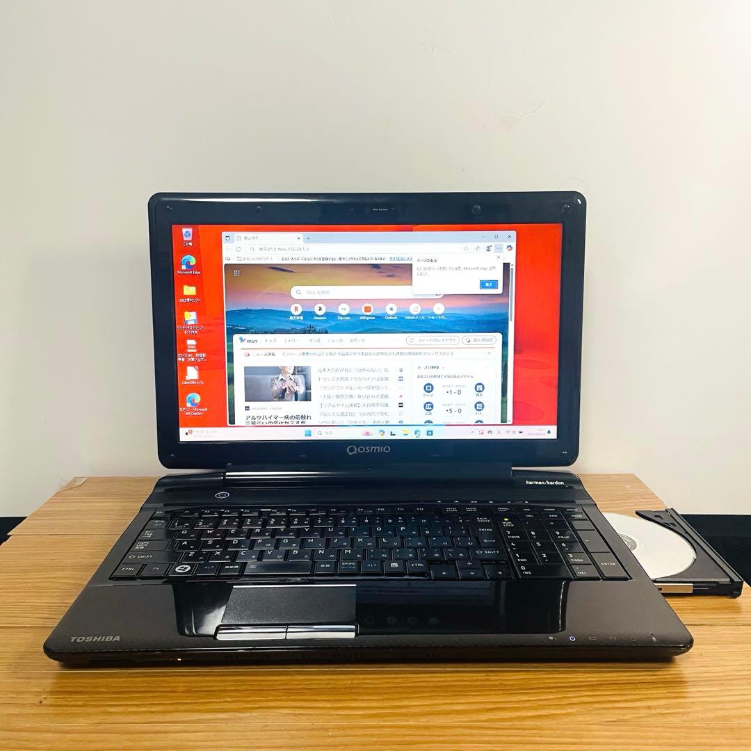 i7/SSDクリスタルグリーンノートメモリ8ギガwin11 オフィスブルーレイ