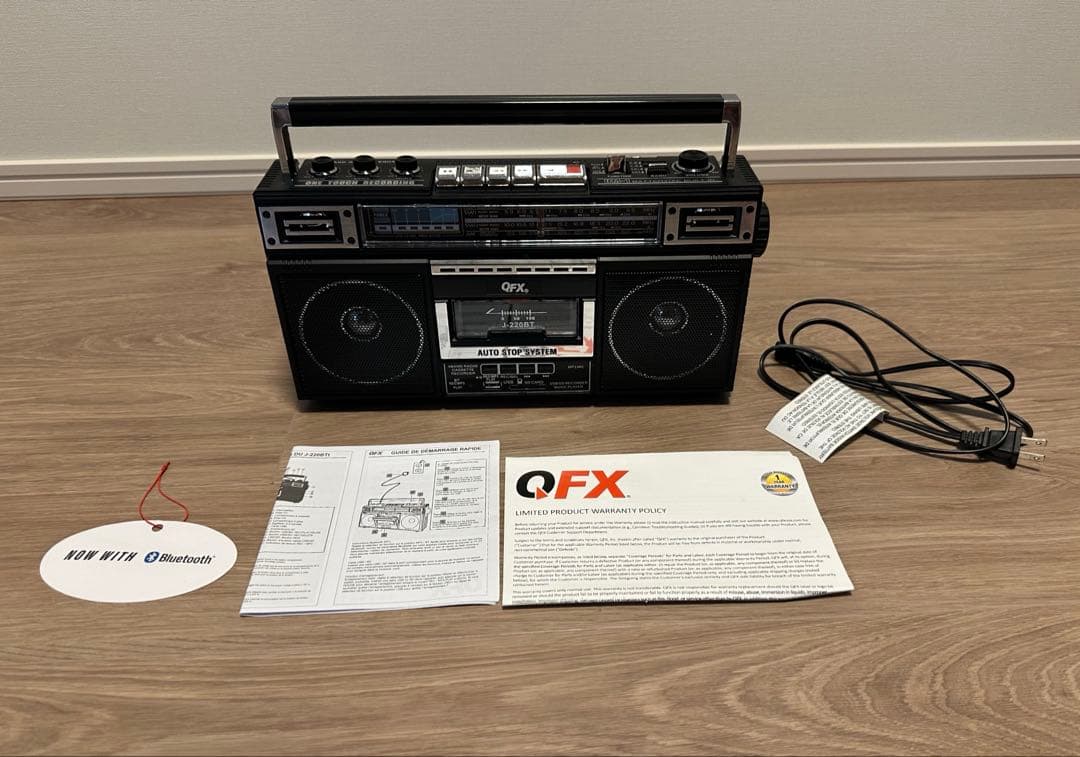 QFX J-220BT レトロカセットレコーダープレーヤー ラジカセ 90年代