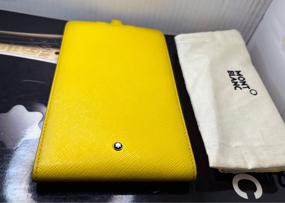 ⭐️金運幸運色⭐️モンブラン⭐️稀少完売入手困難品！大きさ問わず対応本革製スマホケース