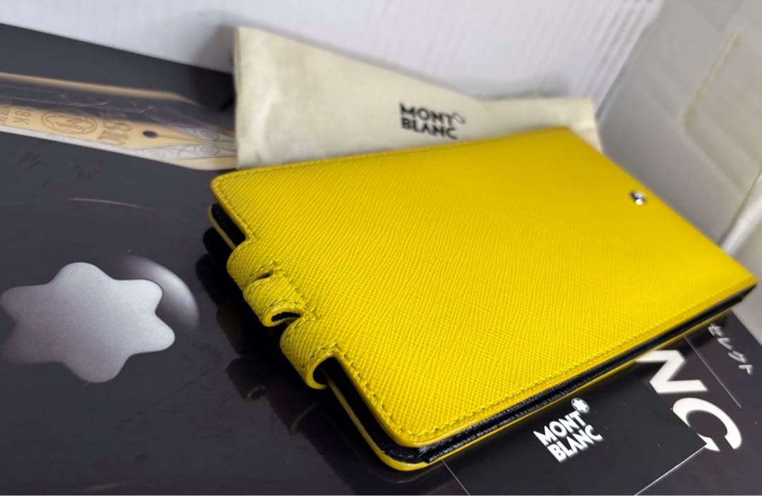 ⭐️金運幸運色⭐️モンブラン⭐️稀少完売入手困難品！大きさ問わず対応本革製スマホケース