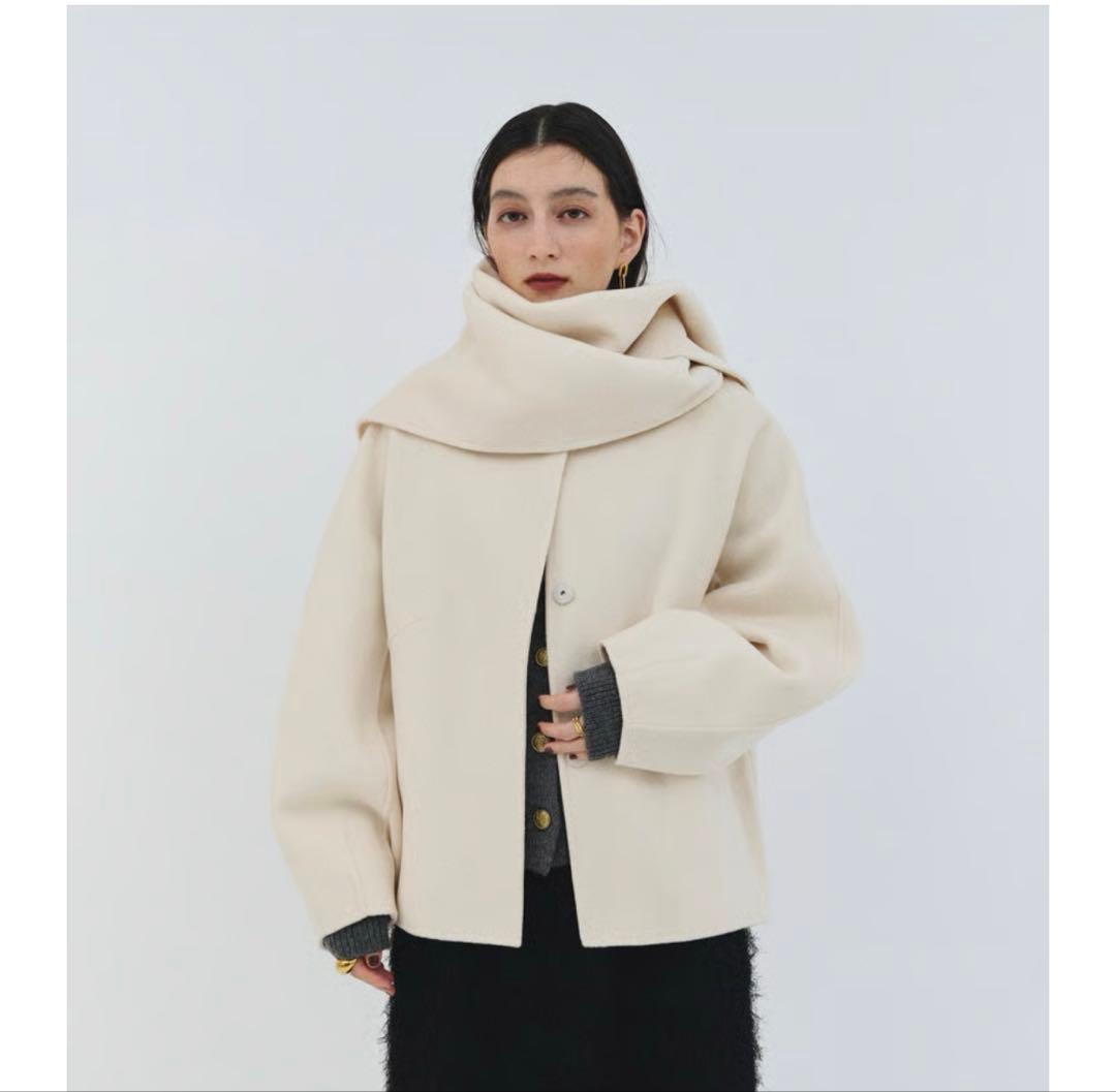 新品clore+ クロレ　カシミア混ストールコート