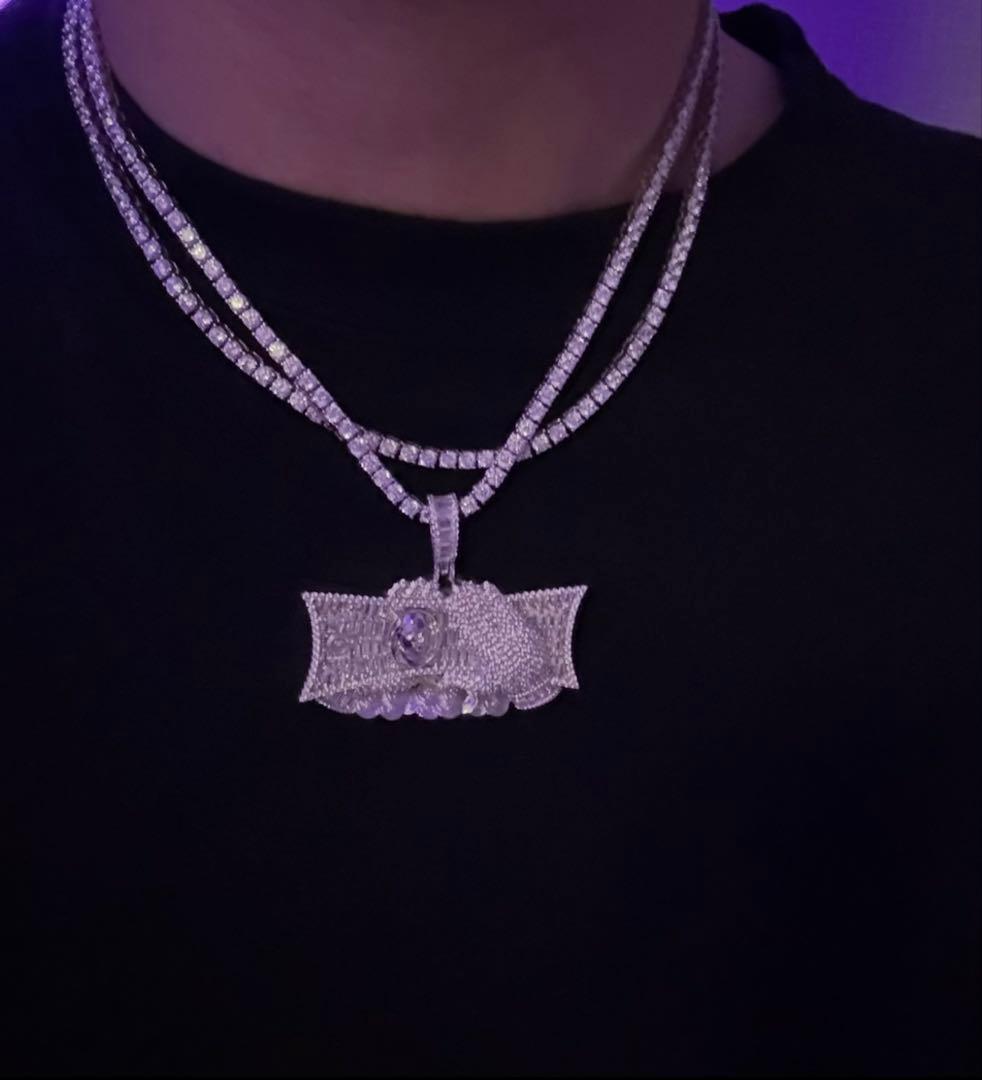 アヴァランチ S925シルバー　テニスチェーン 40cm 幅3mm