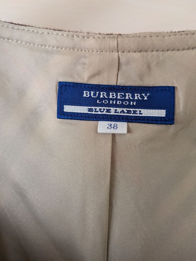 BURBERRY BLUE LABELチェック柄 ノースリーブワンピース 38
