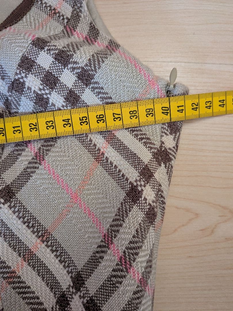 BURBERRY BLUE LABELチェック柄 ノースリーブワンピース 38