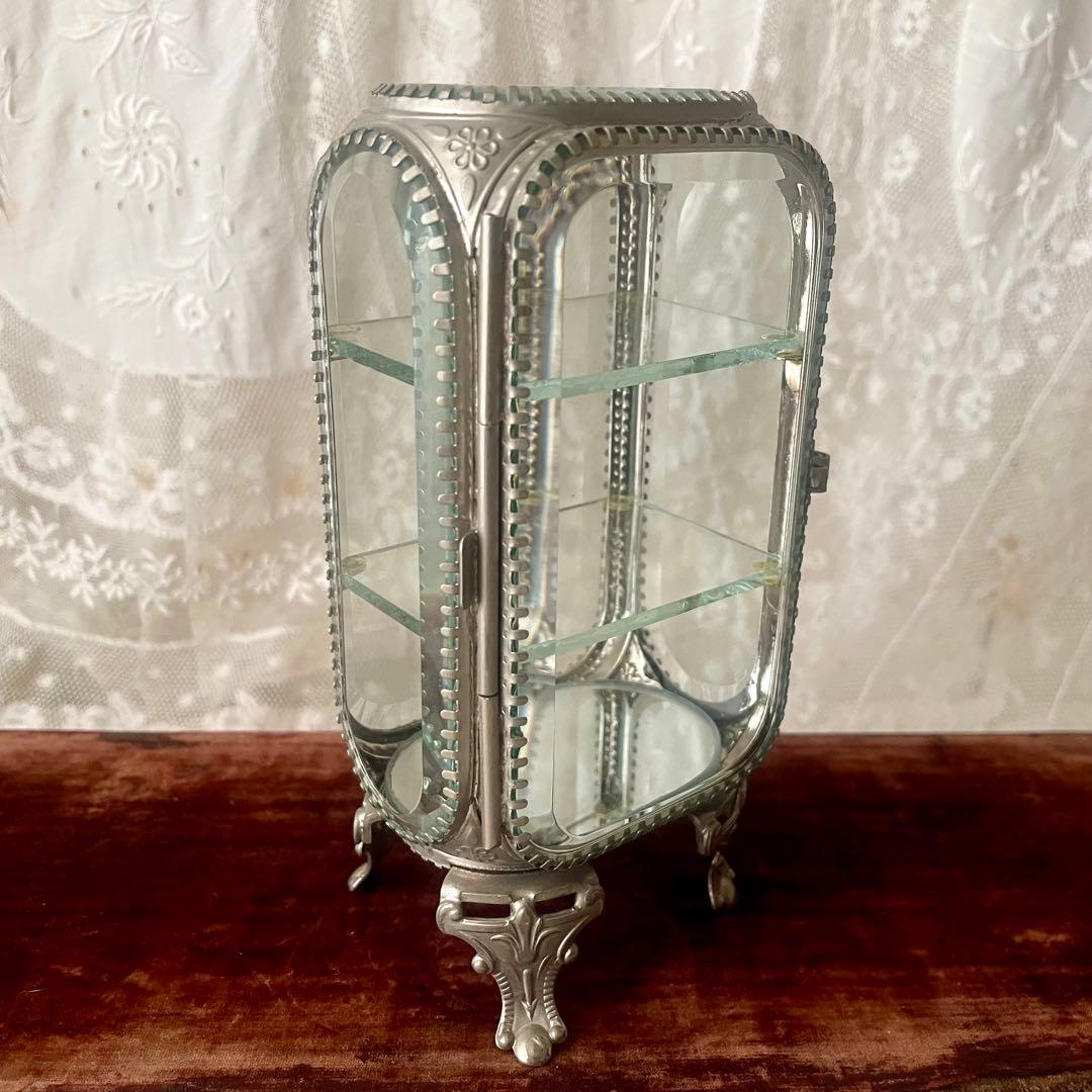 ガラスジュエリーケース　現行品　検フランスアンティーク　アクセサリーボックス