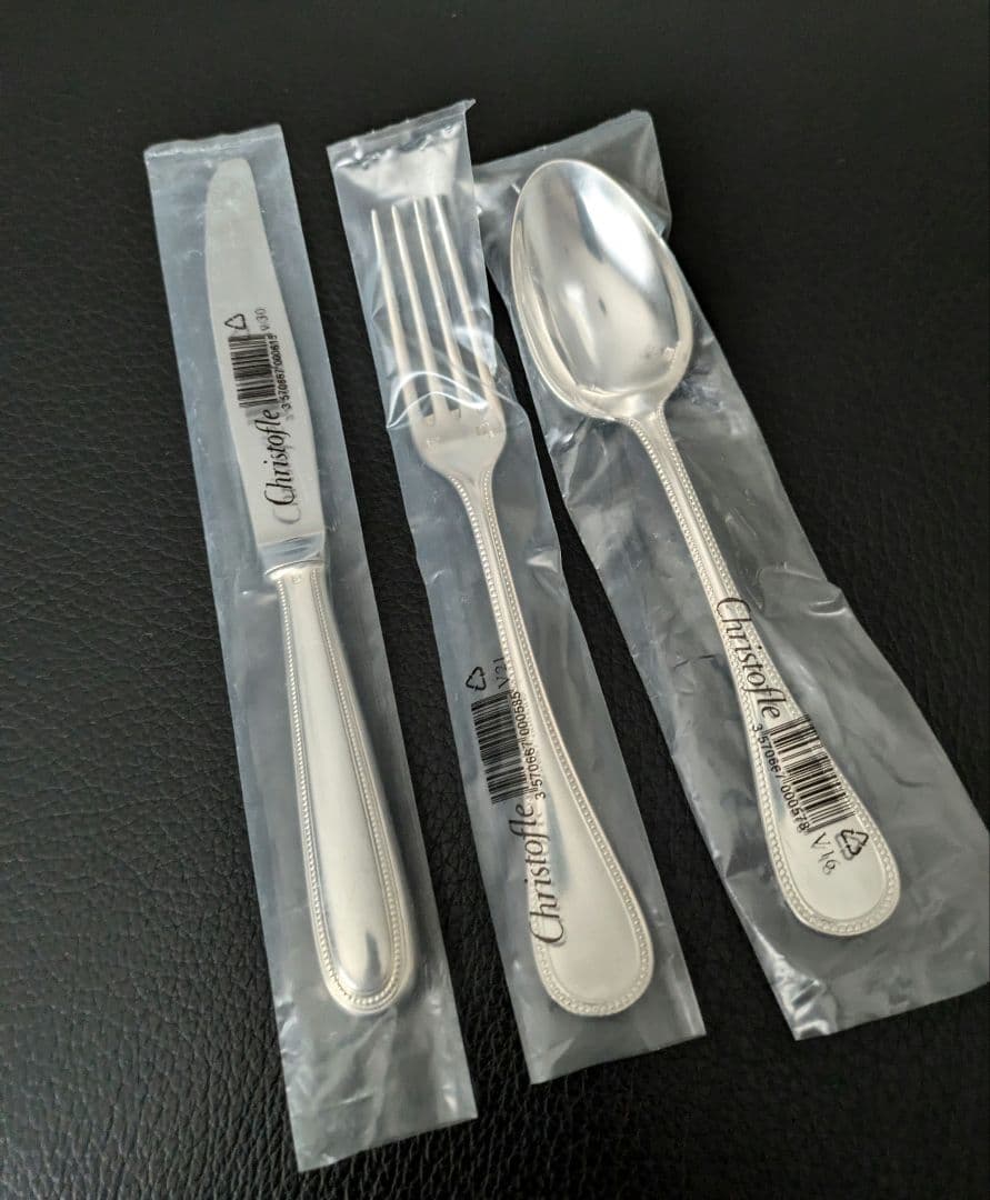 クリストフルカトラリー　パールテーブルサイズ3点セット