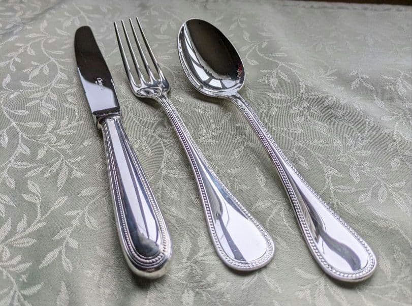 クリストフルカトラリー　パールテーブルサイズ3点セット