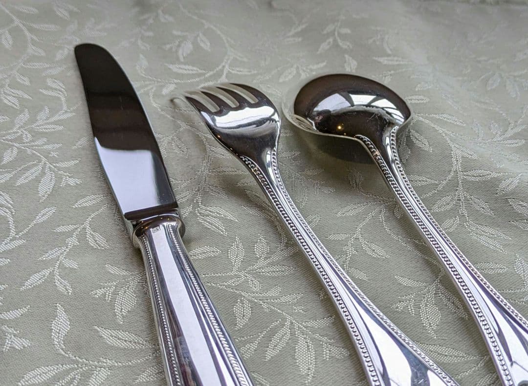 クリストフルカトラリー　パールテーブルサイズ3点セット