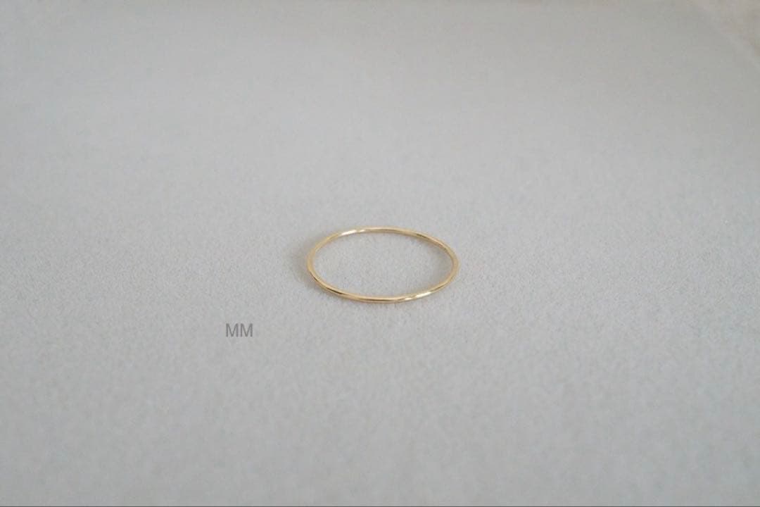 《刻印あり》新品K18 スキニーリング 13号