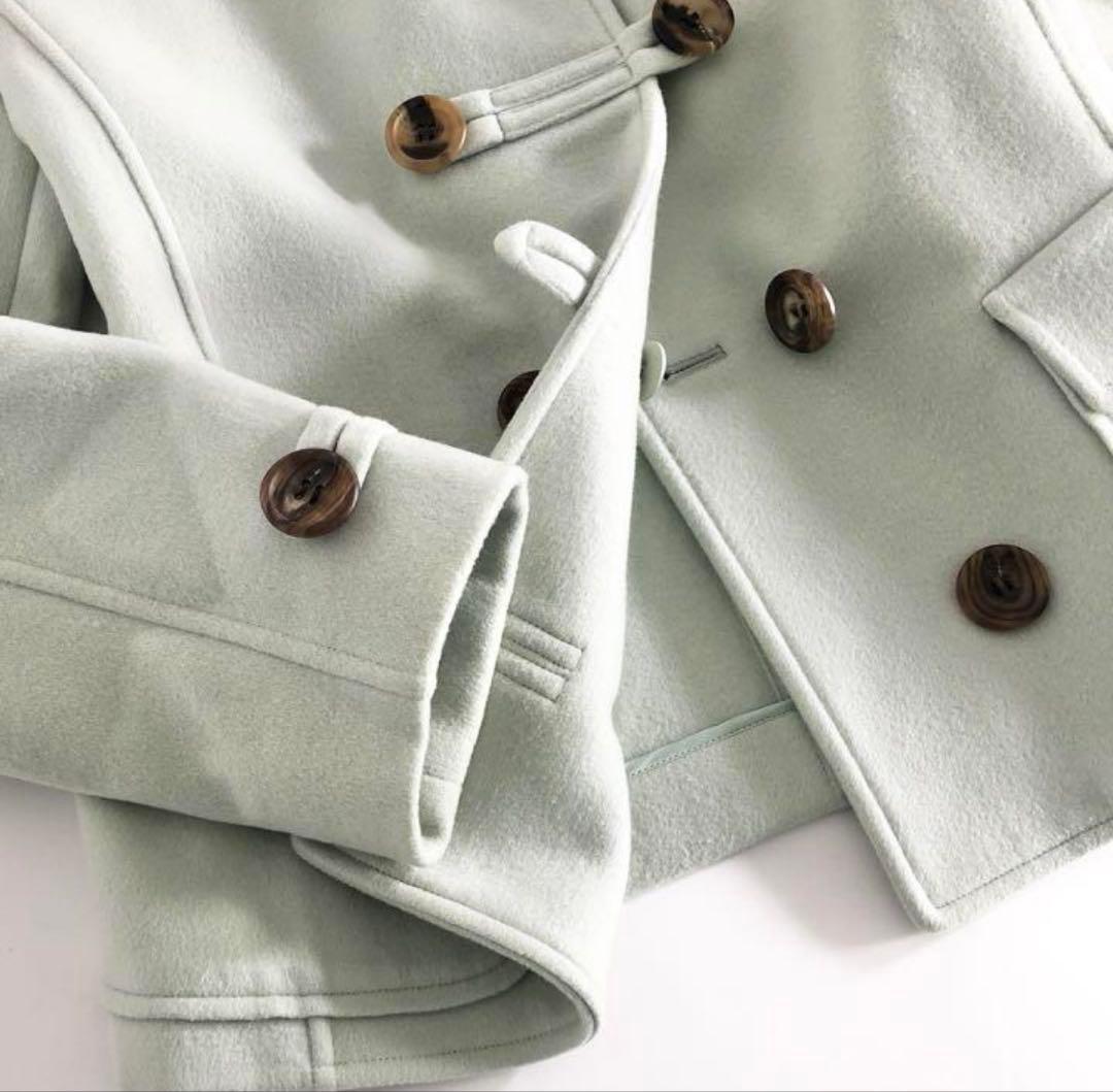 FOXEY カシミヤ100% ダッフルコート ショート丈 フード付 40