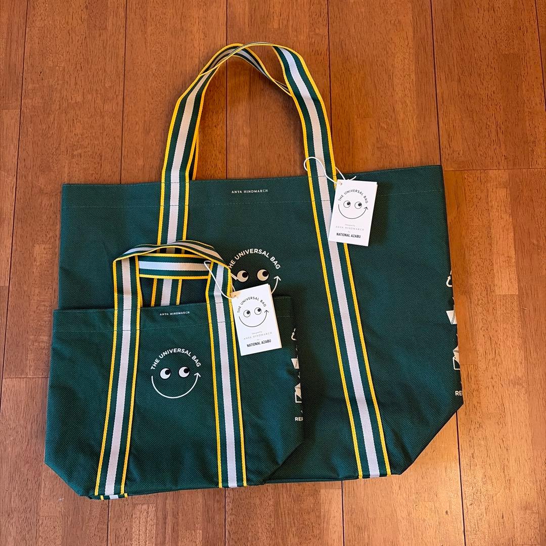 じ*う様 アニヤハインドマーチ　ナショナル麻布　エコバッグ　大小セット