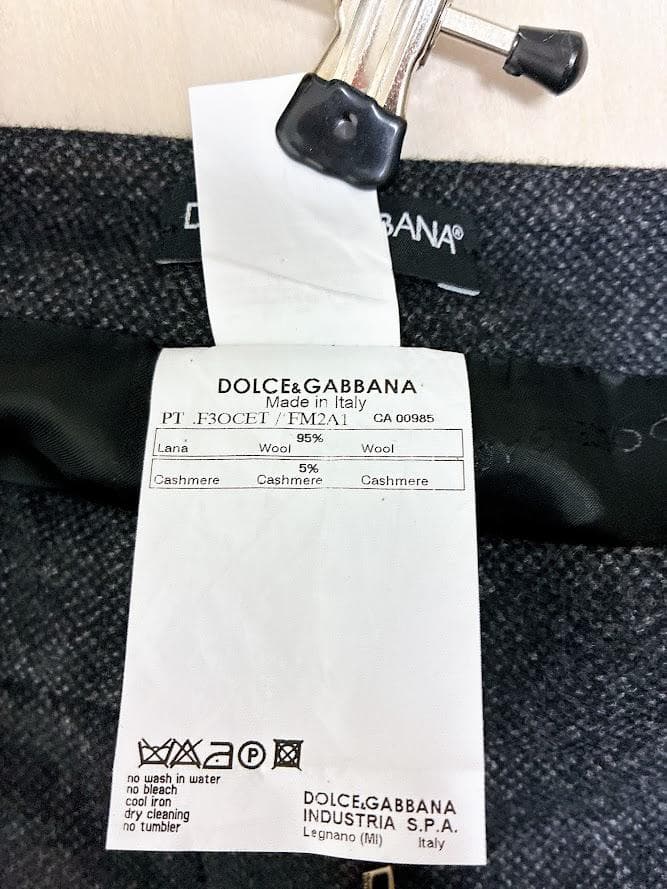 新品タグ付き DOLCE&GABBANA パンツスーツ セットアップ グレー ⑮