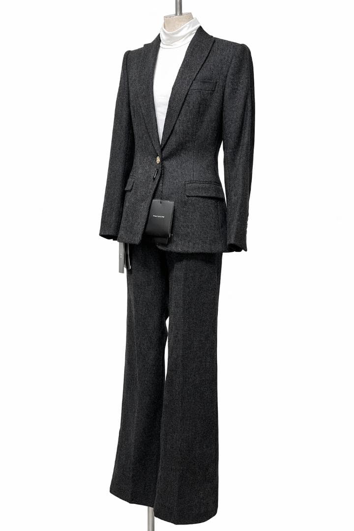 新品タグ付き DOLCE&GABBANA パンツスーツ セットアップ グレー ⑮