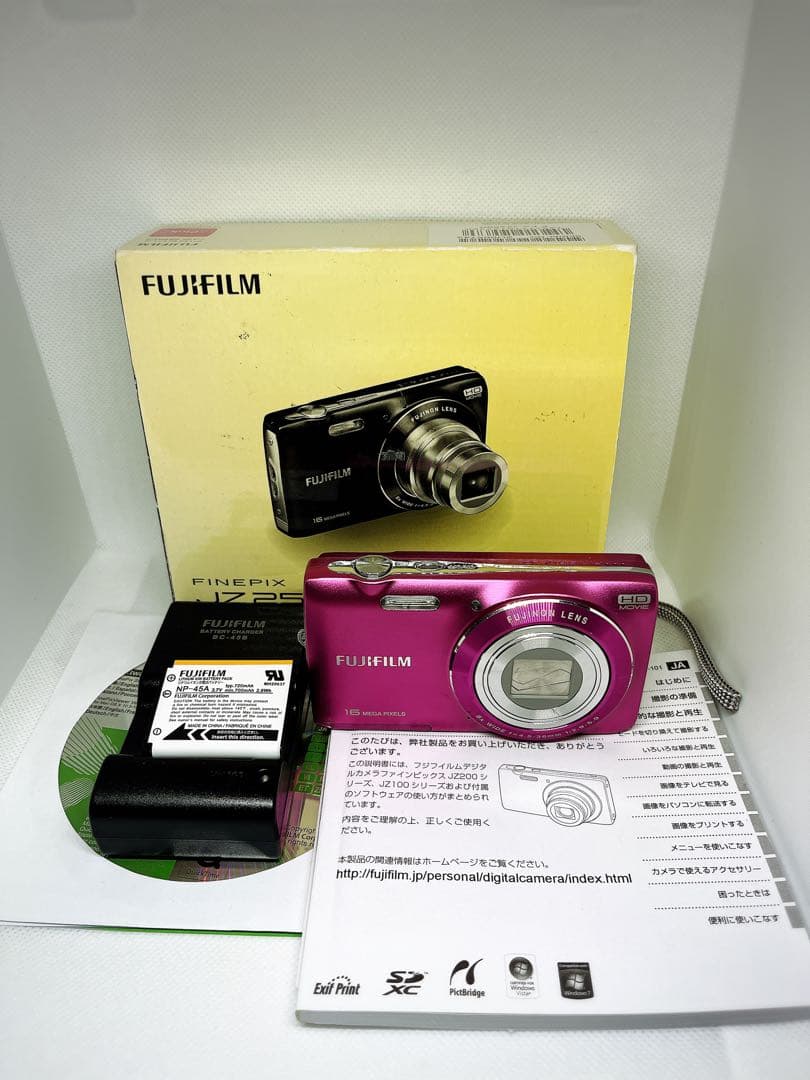 FUJIFILM FINEPIX JZ250 ピンク 付属品ほぼ完備 動作確認済