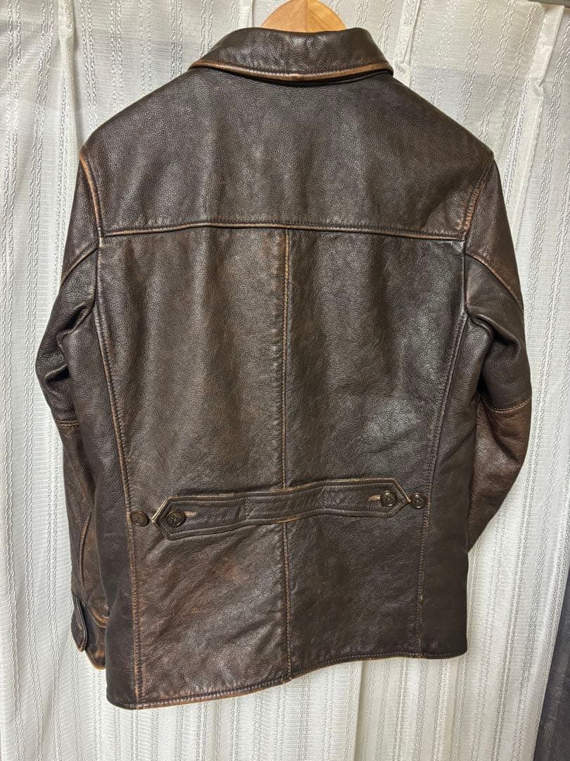 カーコート レザー 牛革 ブラウン ヴィンテージ 古着 キムタク RR