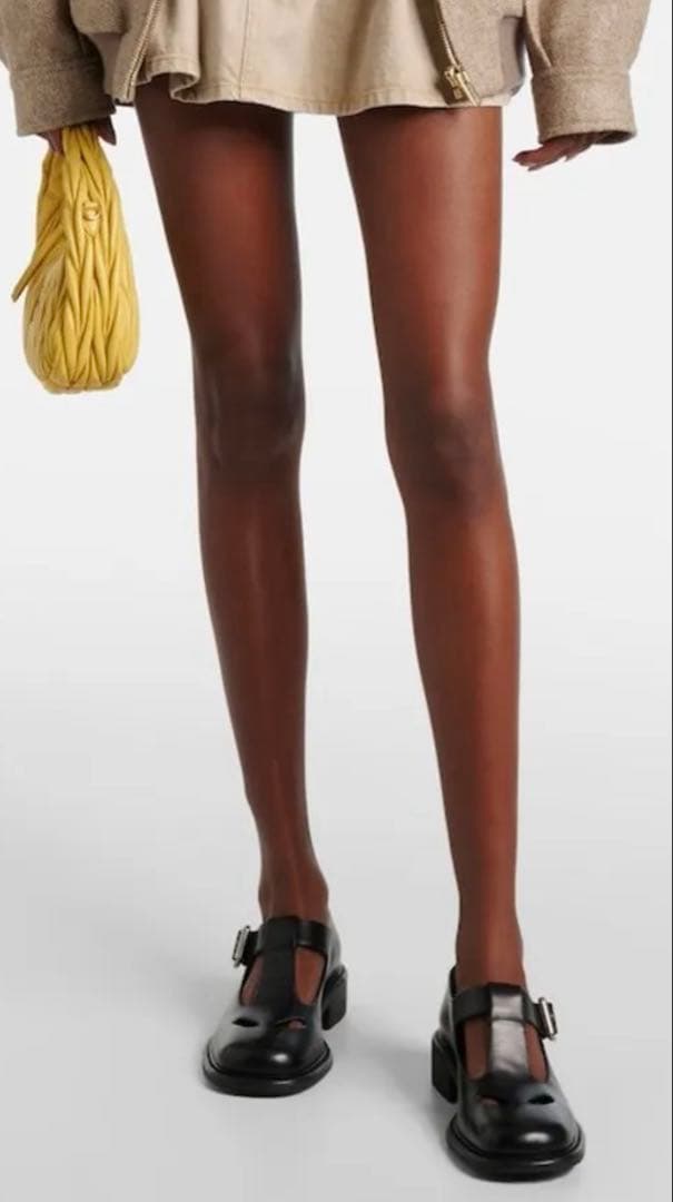 soi ミュウミュウ MIUMIU Tバー レザー　ローファー