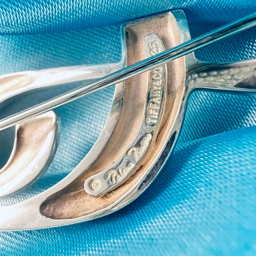 美品　レア　ティファニー　音符　ブローチ　ト音記号　シルバー