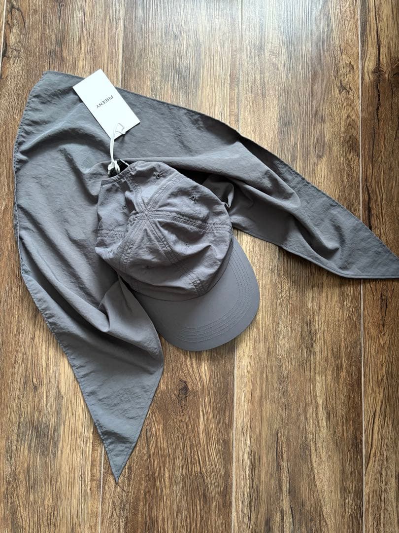 PHEENY キャップ　Nylon Taffeta Cap with Scarf
