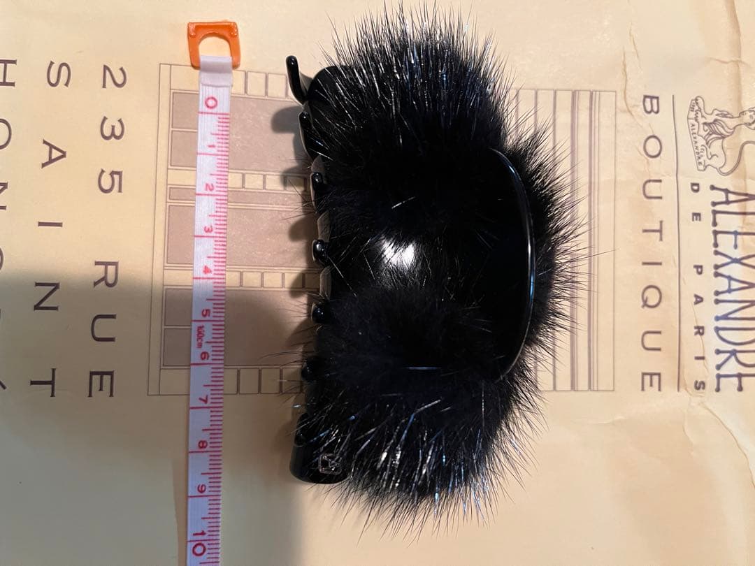 超美品アレクサンドルドゥパリ　ミンクファークリップ　黒