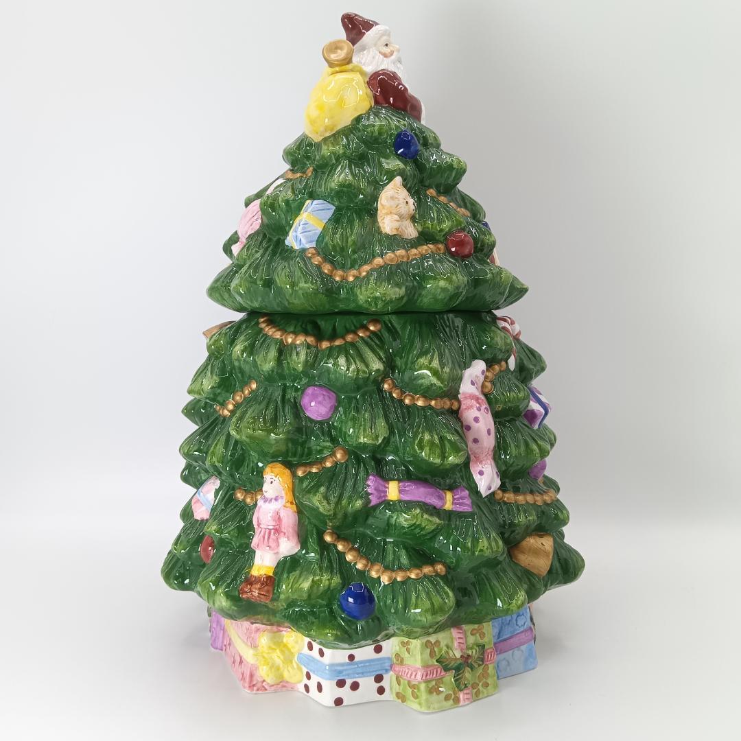 【未使用に近い】SPODE クッキー ジャー クリスマスツリー　スポード