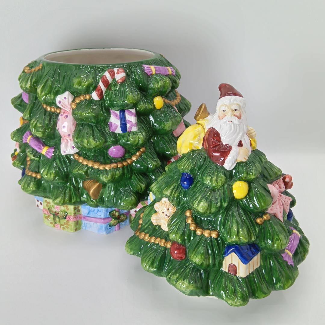 【未使用に近い】SPODE クッキー ジャー クリスマスツリー　スポード