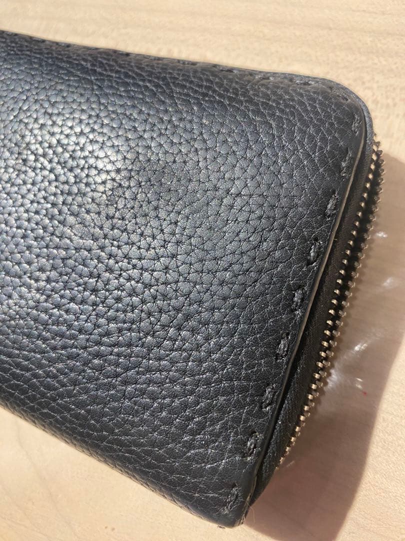 FENDI ROMA ブラックレザー長財布