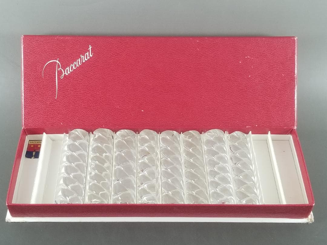 ⭐新品同様⭐バカラ バンブー ナイフレスト 8本 箸置き ナイフホルダー ガラス