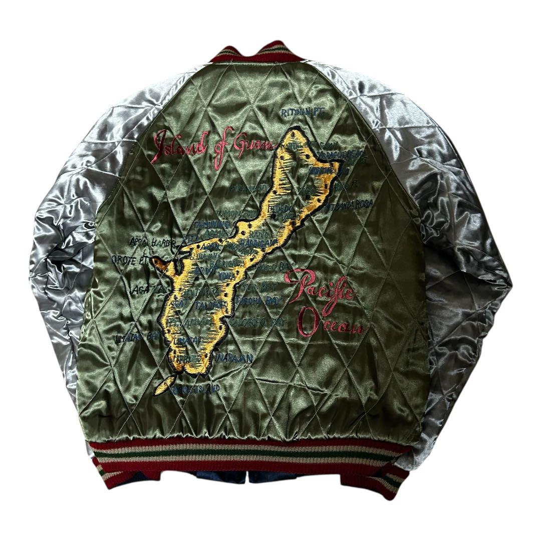 中古品 TAILOR 東洋 サテン キルティング リバーシブル スカジャン S