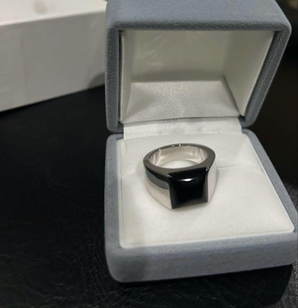 確実正規品Cartierカルティエ オニキス リング K18WG59ユニセックス