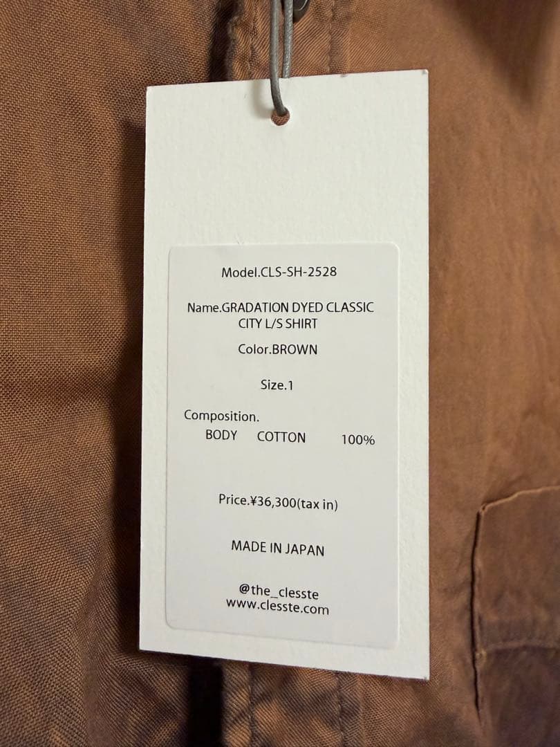 トップス GRADATION DYED CLASSIC CITY SHIRT