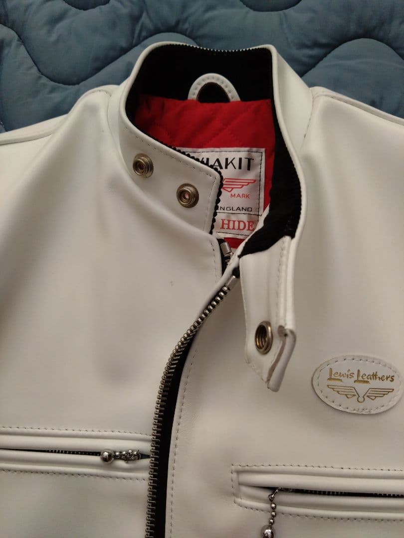 Lewis Leathers ホワイトレザージャケット