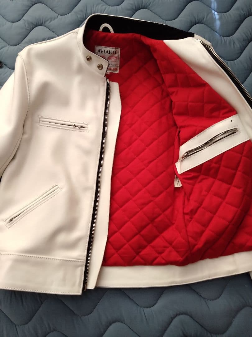 Lewis Leathers ホワイトレザージャケット