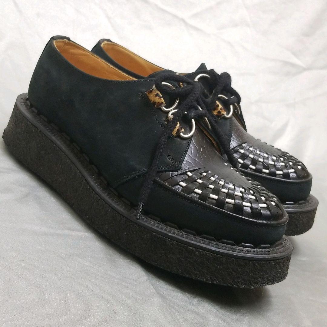 ジョージコックス ギブソン ラバーソール RNA別注 黒 白 レオパード 23