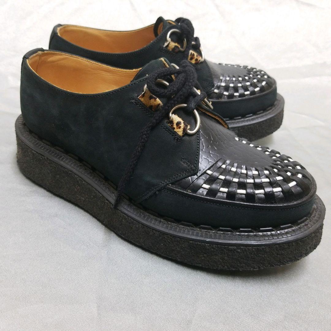 ジョージコックス ギブソン ラバーソール RNA別注 黒 白 レオパード 23