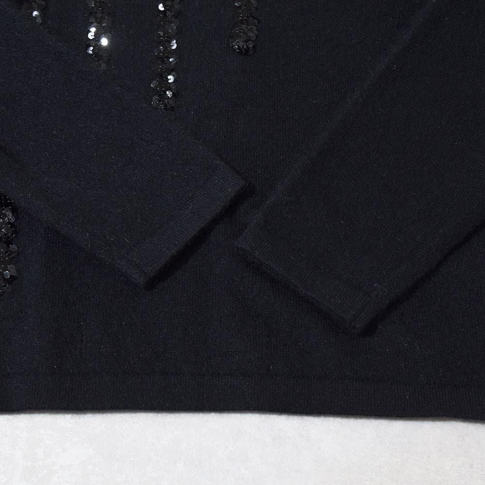 80s Christian Dior ディオール スパンコール リボン ニット