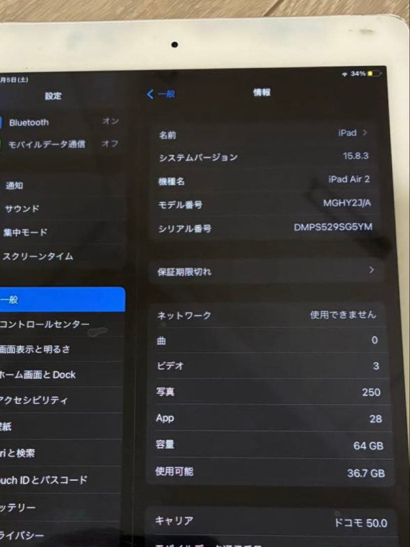 iPad Air2 第2世代 64GB シルバー