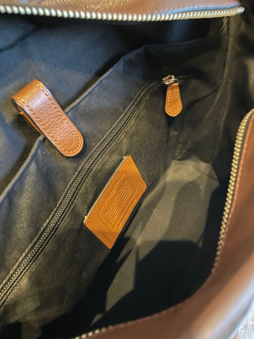 Coach コーチ ブラウンレザー トートバッグ