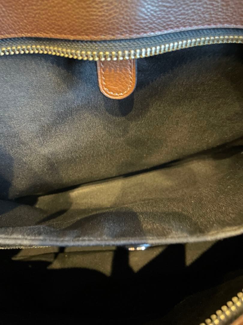 Coach コーチ ブラウンレザー トートバッグ