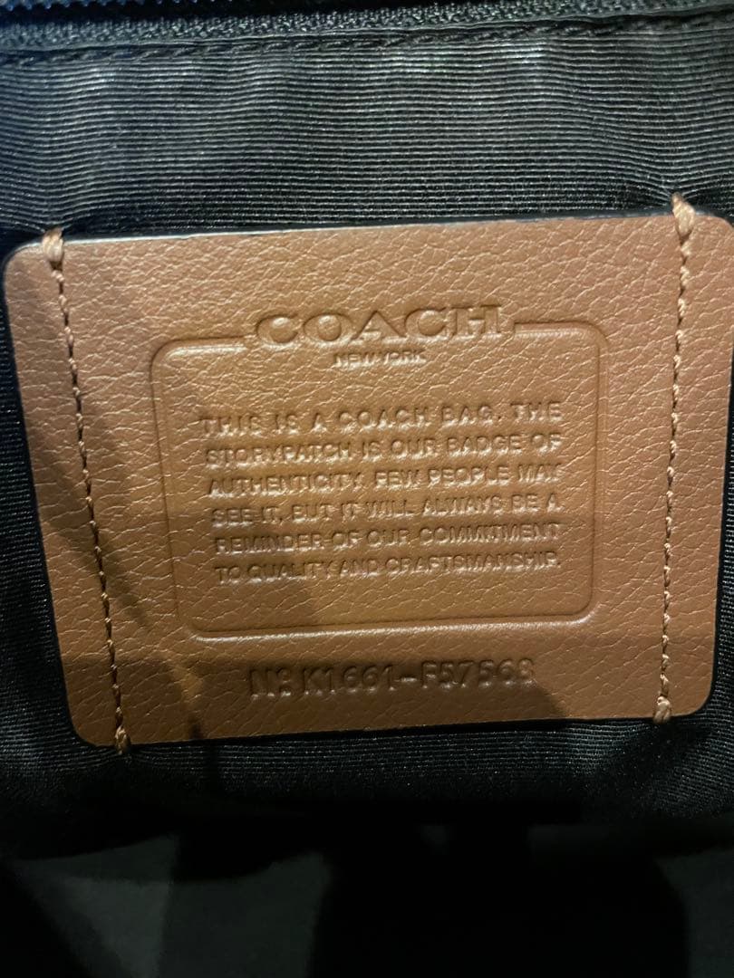 Coach コーチ ブラウンレザー トートバッグ